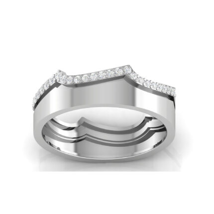 Graceful White Gold Diamond Matching Wedding White Gold Band