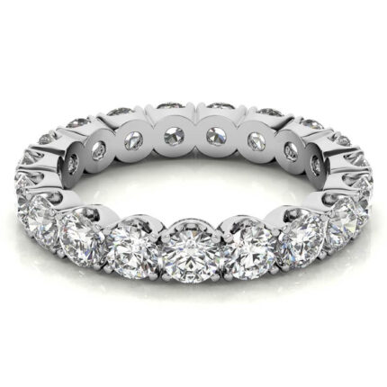 Graceful Round Diamond Eternity White Gold Band