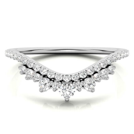 Graceful Eternal Swirl Diamond White Gold Ring