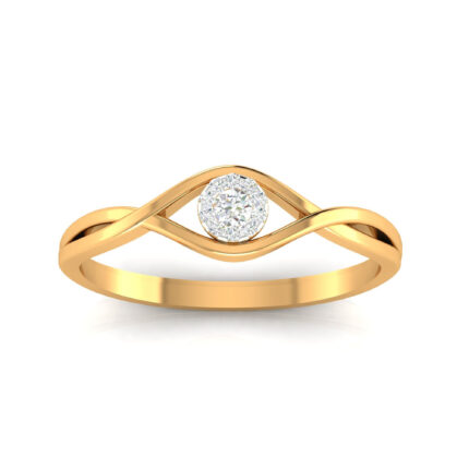 Sparkling Essence Aura Diamond Yellow Gold Ring