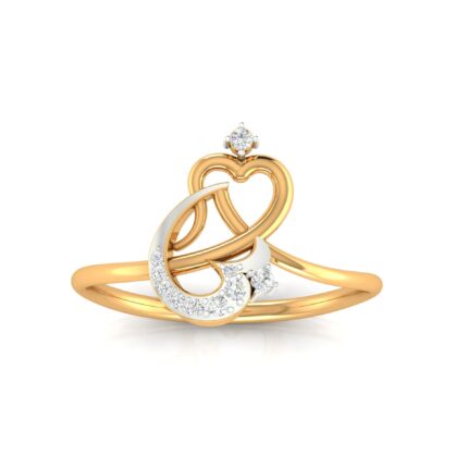 Heart-Shaped Yellow Gold  Ring