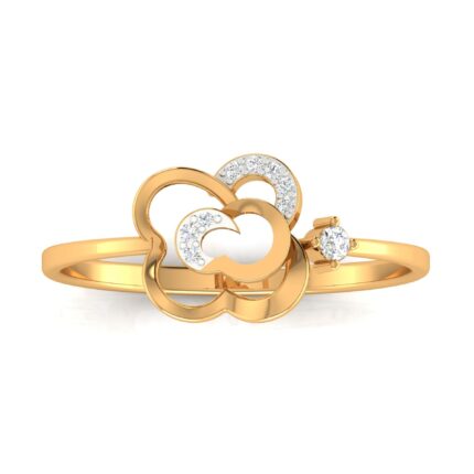 Timeless Floral Design Yellow Gold Ring