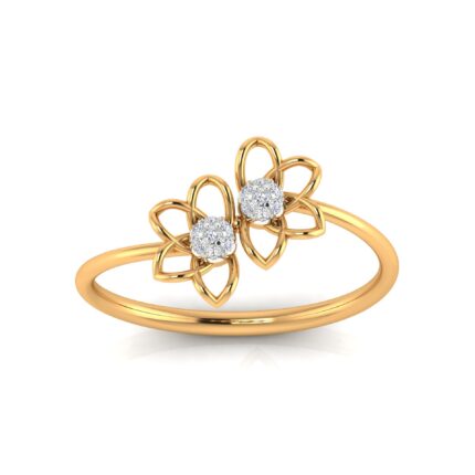 Elegant Floral-Inspired Yellow Gold Ring