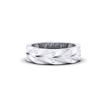 Sophisticated Diamond White Gold Eternity Band